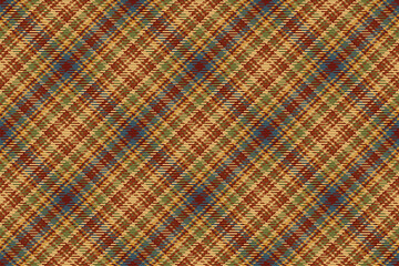 Seamless pattern of scottish tartan plaid. Repeatable background with check fabric texture. Vector backdrop striped textile print.