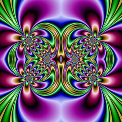 Floral abstraction, patterns, ornaments of floral compositions combining a variety of tones