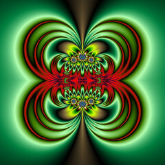 Floral abstraction, patterns, ornaments of floral compositions combining a variety of tones