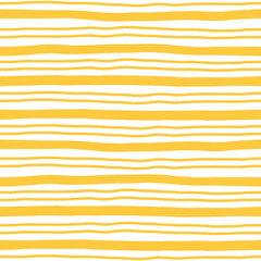 White seamless pattern with orange hand-drawn lines.