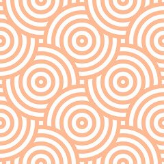 Fototapeta na wymiar White seamless pattern with pink circles.