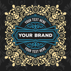 Western card with vintage style