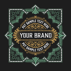 Western card with vintage style