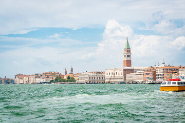Fototapeta na wymiar Venice in Italy in summer from the sea