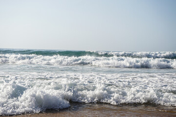 The coast of the ocean in Portugal.