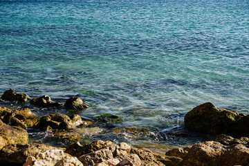 The coast of the ocean in Portugal.