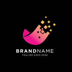 Abstract technology logo. Technology logo template vector illustration