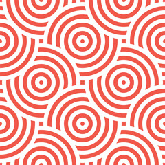 Seamless pattern with red circles