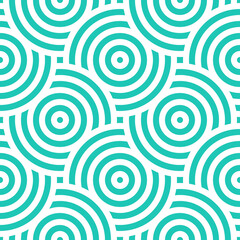 Fototapeta na wymiar White seamless pattern with blue circles