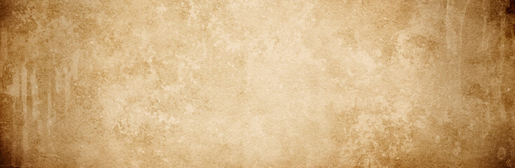 Old vintage brown paper banner background for text