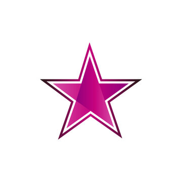 stylish star purple logo icon