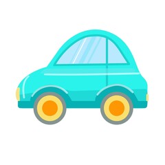 Toy car. Children's toy. Cartoon style. Isolated on a white background. Interactive game.