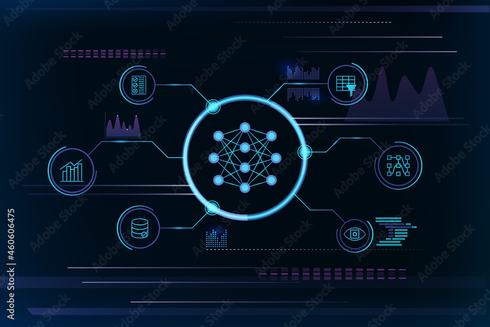 Poster artificial intelligence design concept