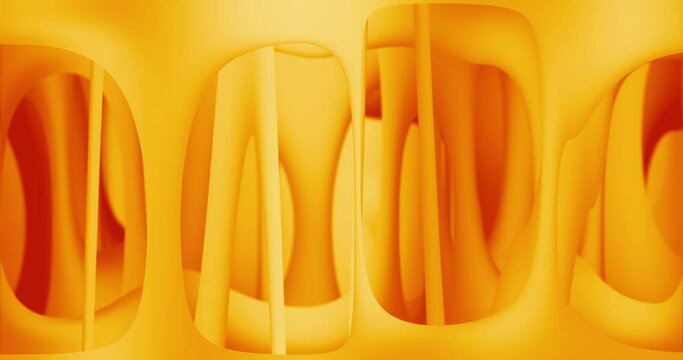 Endless background with abstract liquid shapes in the style of an illustration on the theme of sweetness. Looped backing with flowing paint or honey. Flowing caramel blurred in motion.