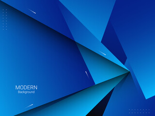 Obraz premium Abstract blue geometric transparent gradient lines illustration pattern background