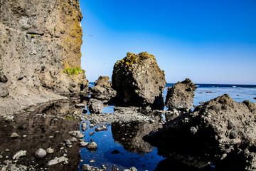 The bay is Quiet, the cape is Quiet. Sakhalin, Russia. Sea of Okhotsk, Pacific Ocean