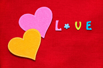 Fototapeta premium hearts on a background. Images of hearts on the background. core, soul, bosom, ticker