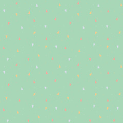 Triangles vector seamless pattern. Geometric colorful triangle print.