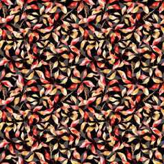 Seamless pattern of red autumn leaves. Bright leaf fall. Modern pattern. You can use it for your own design
