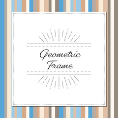 Modern geometric background frame illustration (vector, seamless pattern)