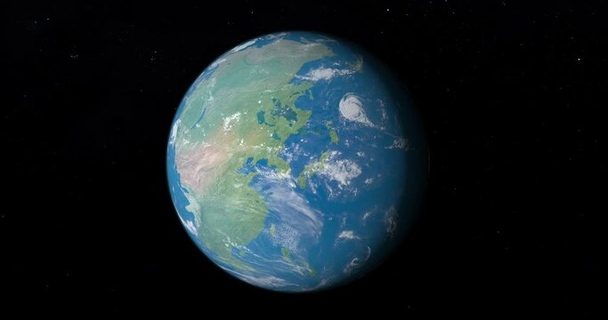 Supercontinent Pangea or Pangaea in earth planet. Loop