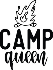 Camp Queen SVG Design Cut File Design For Camping And Camper's