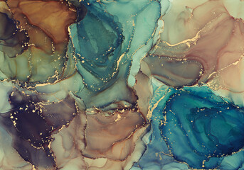 Alcohol ink art.Mixing liquid paints. Modern, abstract colorful background, wallpaper. Marble texture.Translucent colors