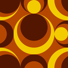 Seamless retro pattern of circles vector