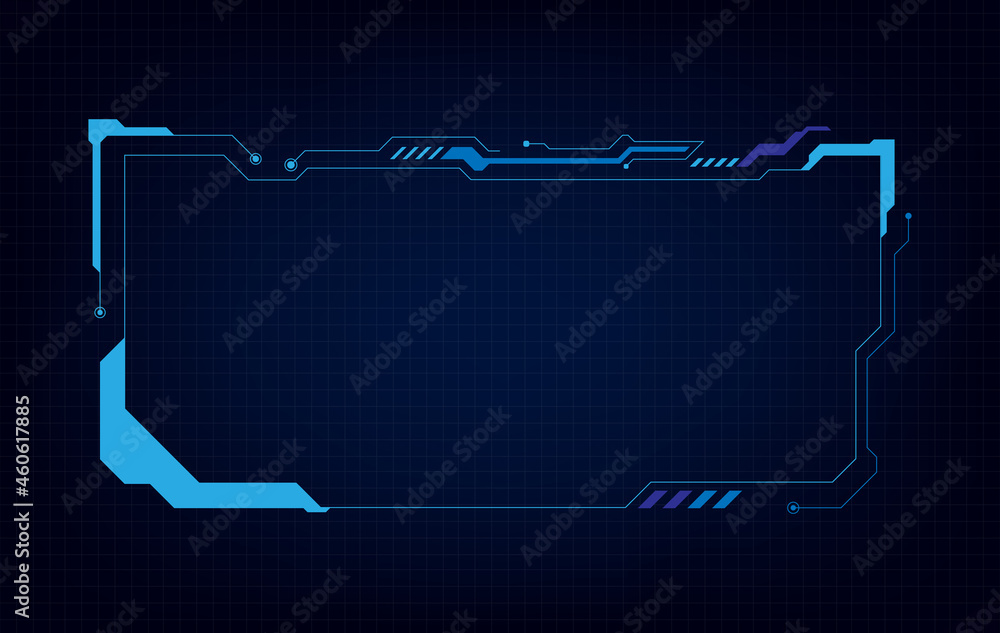 Poster abstract hud ui gui future futuristic screen system virtual design. vector illustration eps10