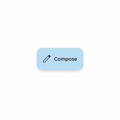 Compose Button Icon Vector. Write New Email Symbol