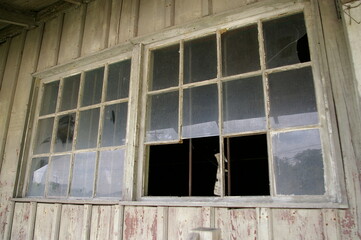 Missing panes in an old window