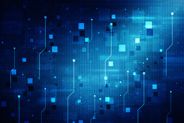 Obraz premium 2d illustration Abstract futuristic electronic circuit technology background