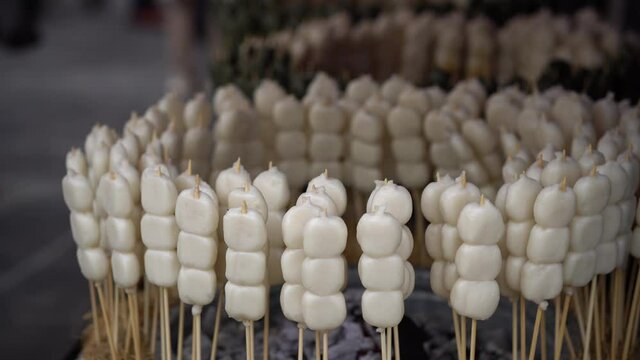 steamed plain sticky rice dumpling also known as dango