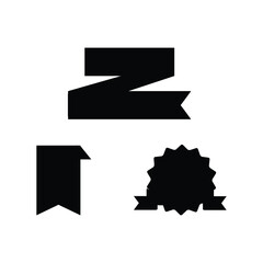 Set of Ribbons. Ribbon elements. Starburst label. Vintage. Modern simple ribbons collection. Vector illustration.