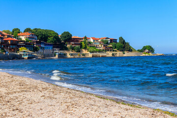 View of the embankment of the old town of Nessebar, Bulgaria