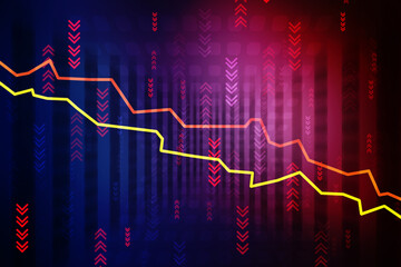 2d rendering Stock market online business concept. business Graph 