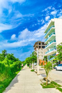 Build a hotel complex construction sites Playa del Carmen Mexico.