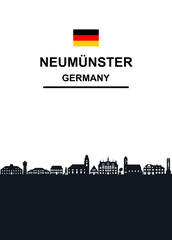 Obraz premium Neumünster Silhouette