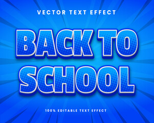 Editable premium 3d text effect in back to school	
