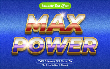 Max power editable text effect golden themed