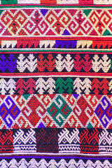 Patterns of traditional woven fabric in the Northern of Thailand