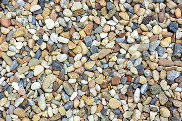 Texture of various pebble stones for backgrounds.