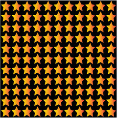 pattern of yellow stars and black