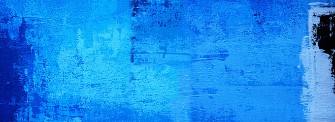 Obraz premium Hand drawn painting abstract art panorama background colors texture design illustration..