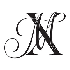 xm, mx, monogram logo. Calligraphic signature icon. Wedding Logo Monogram. modern monogram symbol. Couples logo for wedding