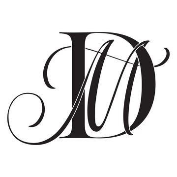 dm, md, monogram logo. Calligraphic signature icon. Wedding Logo Monogram. modern monogram symbol. Couples logo for wedding