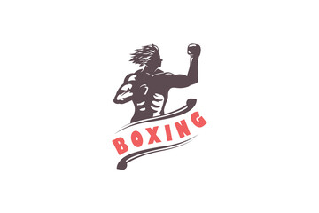 classic style of figh boxing. This logo is perfect for your next business branding project or creative endeavor.