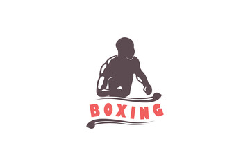 Vintage logo style of Boxing . Perfect for your Sport Shop or Sport team Club