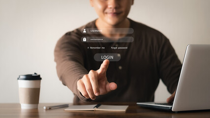 Cybersecurity and privacy concepts to protect data. Lock icon and internet network security technology. Businessmen protecting personal data on tablets and virtual interfaces.