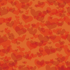 Fototapeta na wymiar pattern, on a red background hearts in different shades of red, vector illustration,